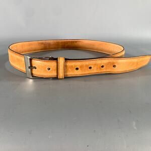 SUTOR MANTELLASSI Size 38 Brown Light Distressed Leather Belt